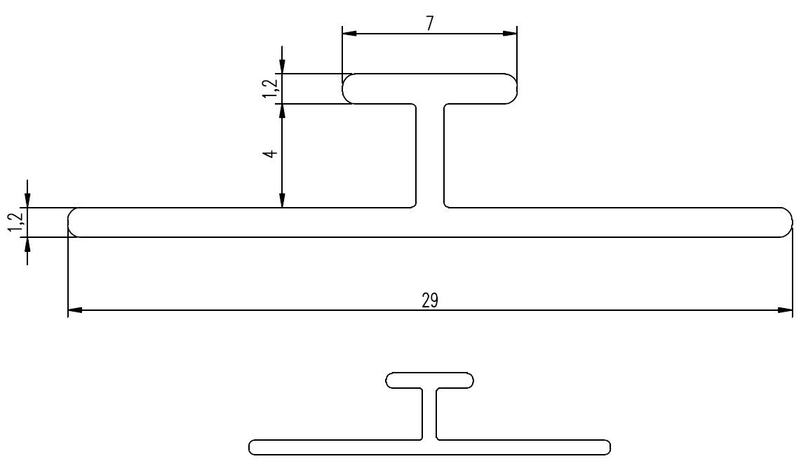 spojovací profil k SPC panelum stříbrná rozmery Stavebniraj.cz