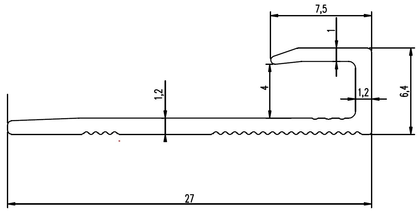 Ukončovací profil k SPC panelem rozmery Stavebniraj.cz