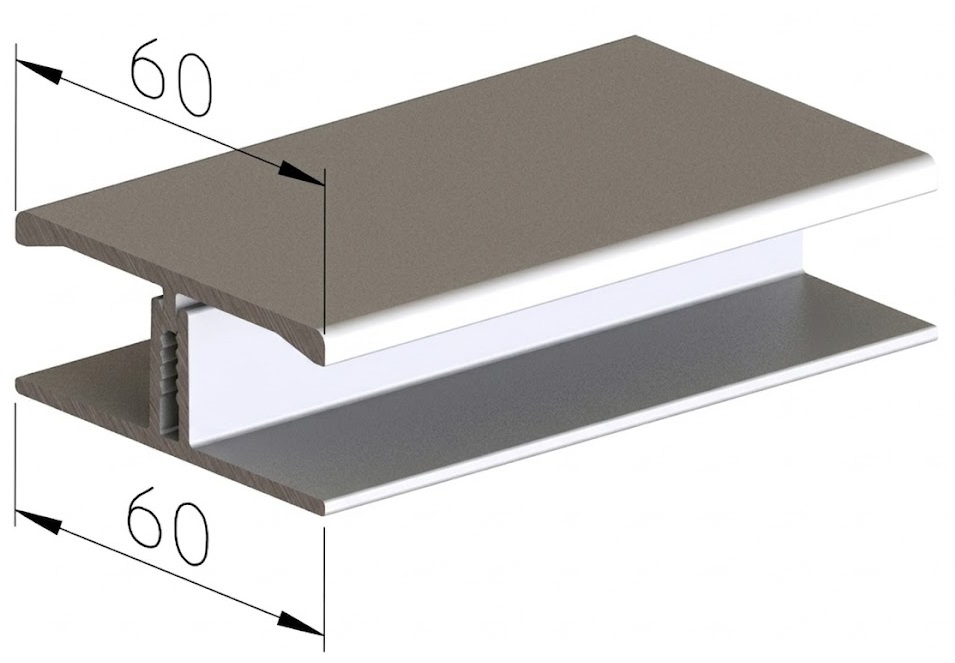 Spojovací H profil 2-dílný Vinylit Decor V2119 - 0000 ostatní fólie STANDARD /3 m Stavební ráj