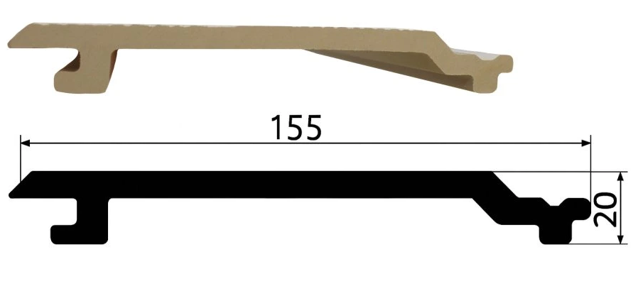 fasádni obklad WPC Bílé dřevo rozměr Stavebniraj.cz