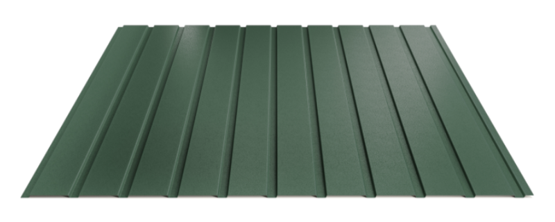 Trapézový plech Hornval E7 Elevace Super 25 Deep Matt 0,5 mm RAL 6020