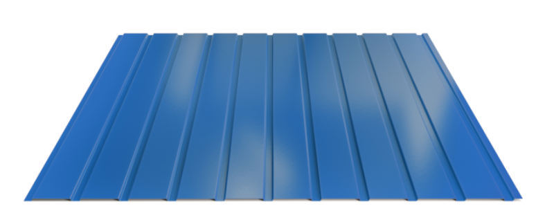 Trapézový plech Hornval E7 Elevace Polyester Gloss 0,7 mm RAL 5010