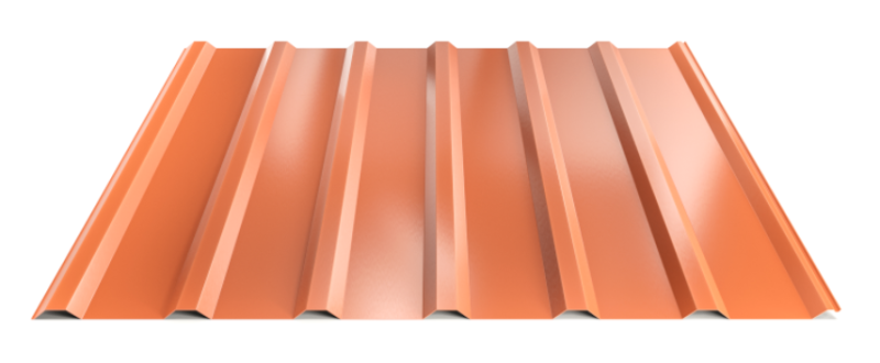 Trapézový plech Hornval T18 Super 25 Polyester Gloss 0,5 mm RAL 8004