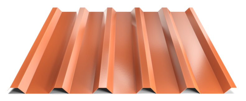 Trapézový plech Hornval T35 Super 25 Polyester Gloss 0,5 mm RAL 8004