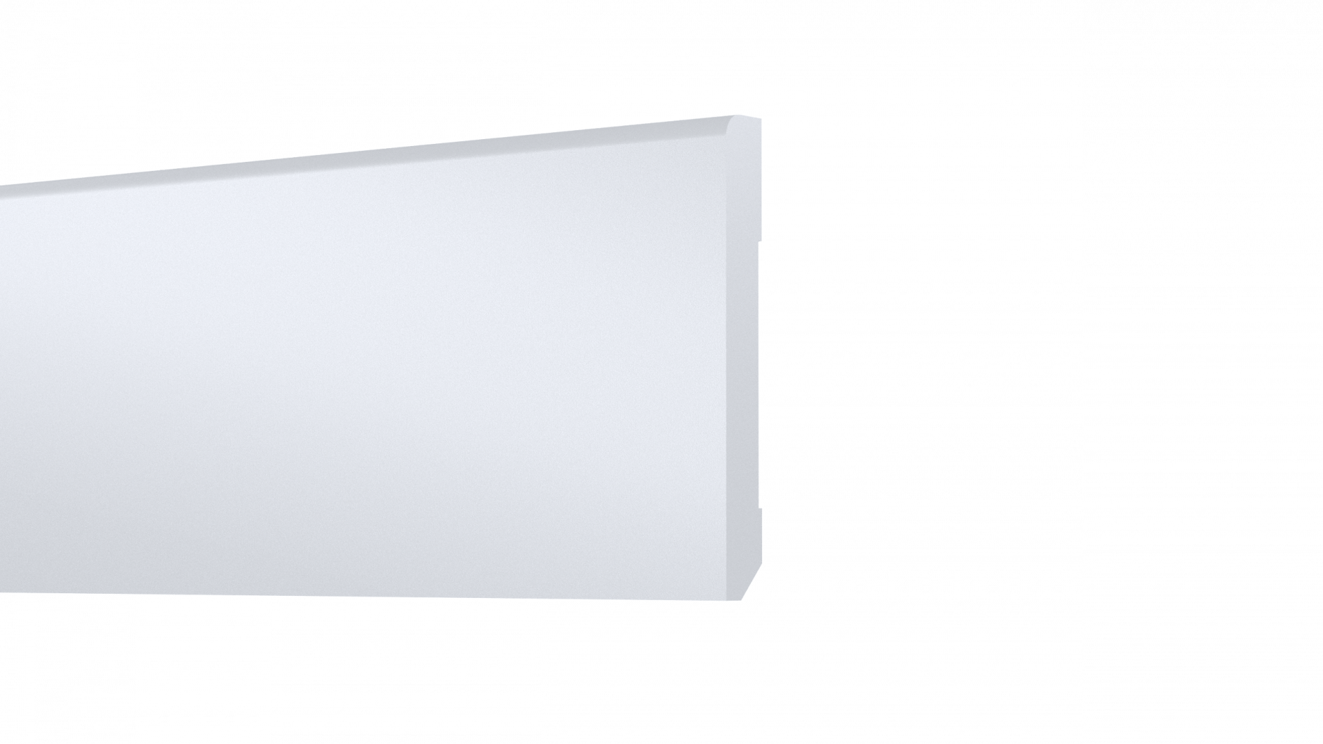 Podlahová lišta STIQ 80x10 mm, bílá - 2,4 m