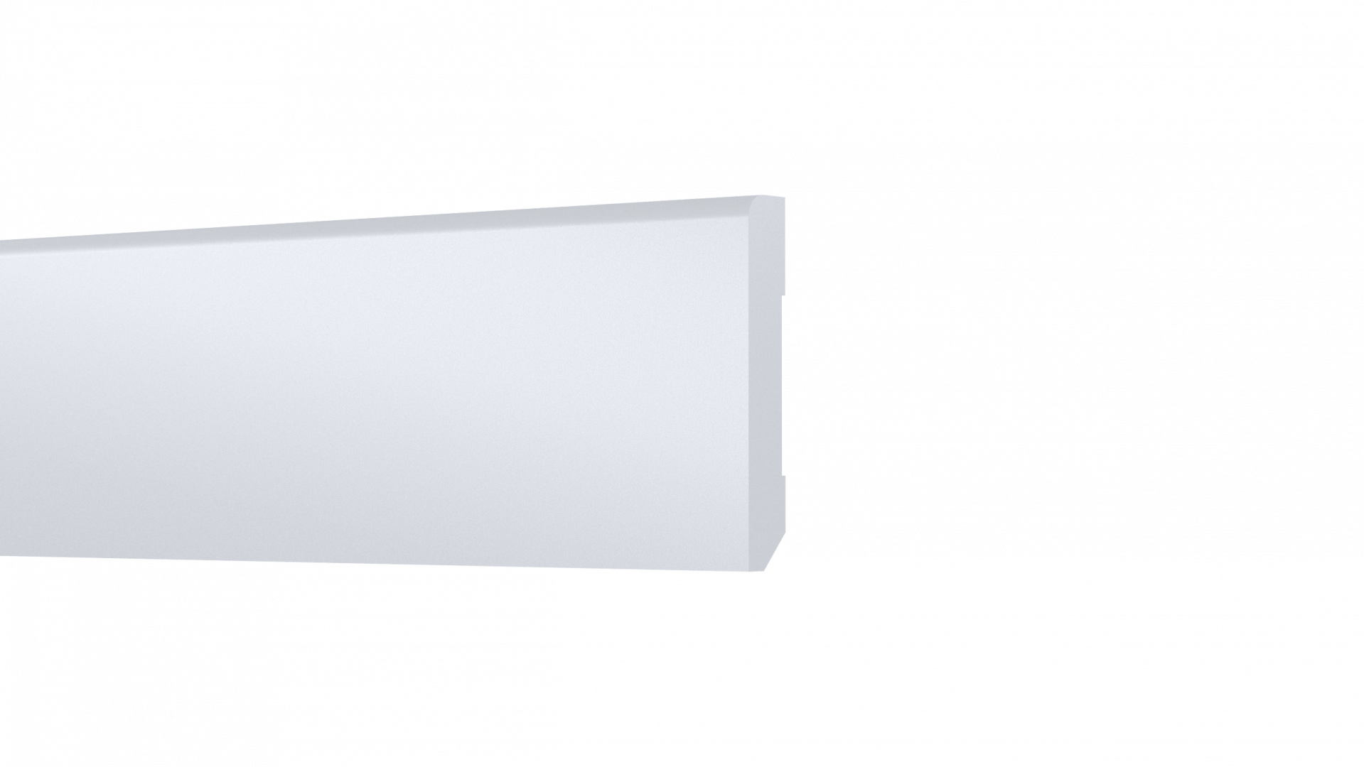 Podlahová lišta STIQ 60x10 mm, bílá - 2,2 m