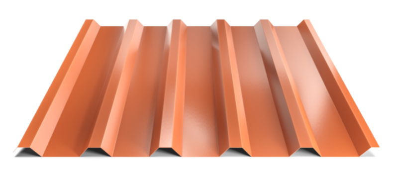 Trapézový plech Hornval T35 Polyester Gloss 0,7 mm RAL 8004