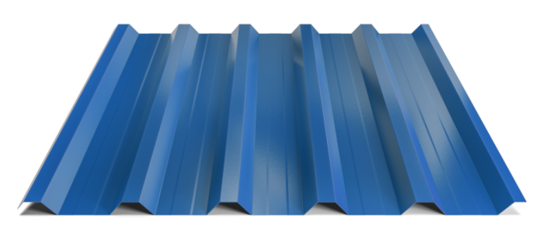 Trapézový plech Hornval T35 MAX s prolisem, Super 25 Polyester Gloss 0,5 mm RAL 5010