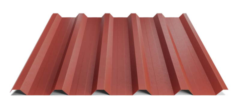 Trapézový plech Hornval T35 MAX s prolisem, Super 25 Deep Matt 0,5 mm RAL 3009