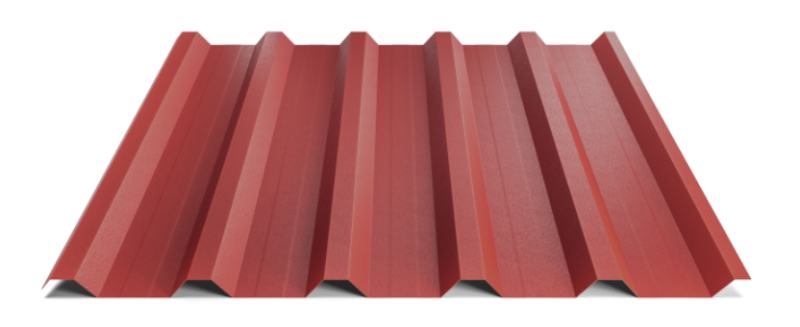 Trapézový plech Hornval T35 MAX s prolisem, Super 25 Deep Matt 0,5 mm RAL 3011