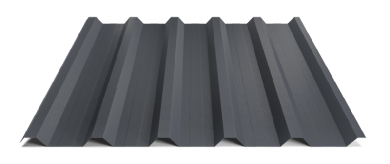 Trapézový plech Hornval T35 MAX s prolisem, Super 25 Deep Matt 0,5 mm RAL 7024