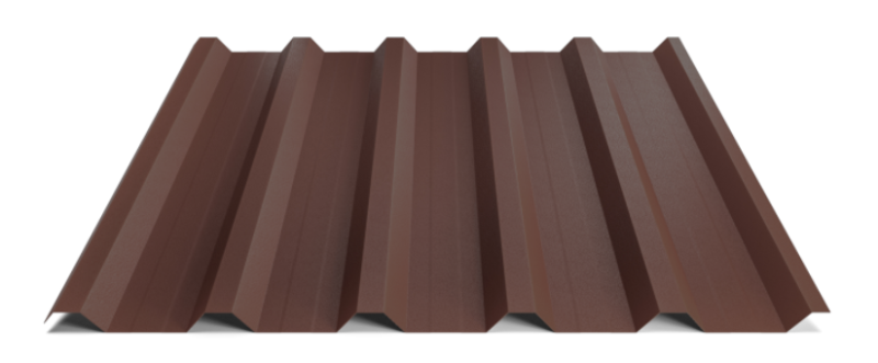 Trapézový plech Hornval T35 MAX s prolisem, Super 25 Deep Matt 0,5 mm RAL 8017