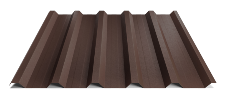 Trapézový plech Hornval T35 MAX s prolisem, Super 25 Deep Matt 0,5 mm RAL 8019