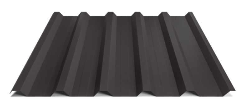 Trapézový plech Hornval T35 MAX s prolisem, Super 25 Deep Matt 0,5 mm RAL 9005