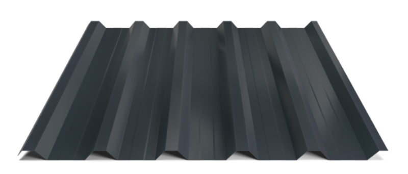 Trapézový plech Hornval T35 MAX s prolisem, Super Plus 35 Polyester Gloss 0,55 mm RAL 7016