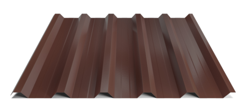 Trapézový plech Hornval T35 MAX s prolisem, Super Plus 35 Polyester Gloss 0,55 mm RAL 8017