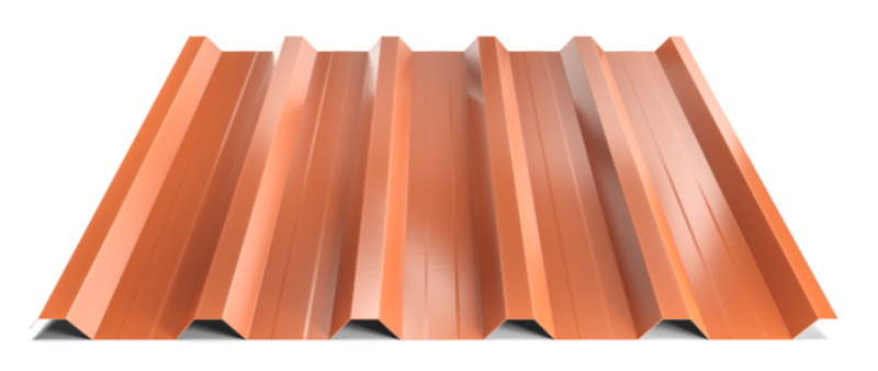 Trapézový plech Hornval T35 MAX Polyester Gloss 0,7 mm RAL 8004