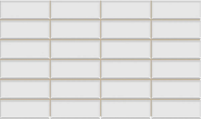 Dekorační interiérový ​​panel White, Beige Seam