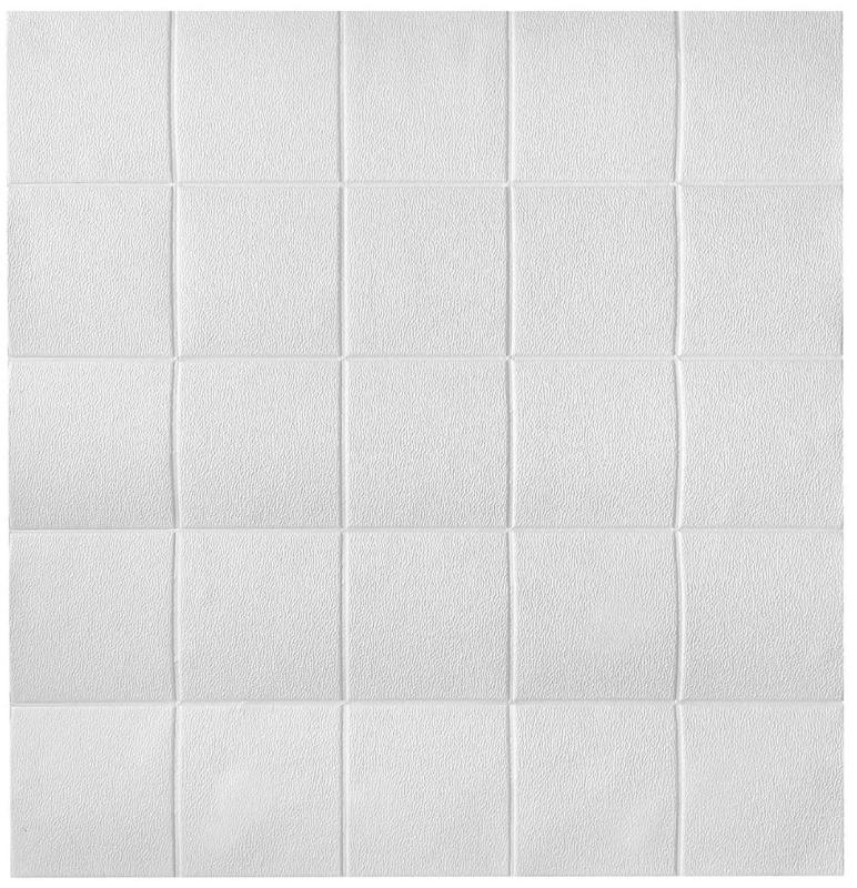 Dekorační 3D samolepící panel Square White