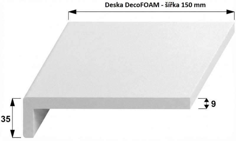 Univerzální deska/parapet DecoFOAM - šířka 150 mm