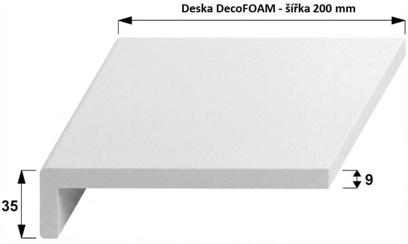 Univerzální deska/parapet DecoFOAM - šířka 200 mm