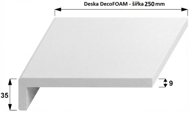 Univerzální deska/parapet DecoFOAM - šířka 250 mm