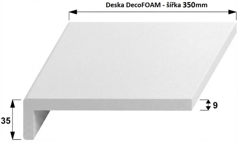 Univerzální deska/parapet DecoFOAM - šířka 350 mm