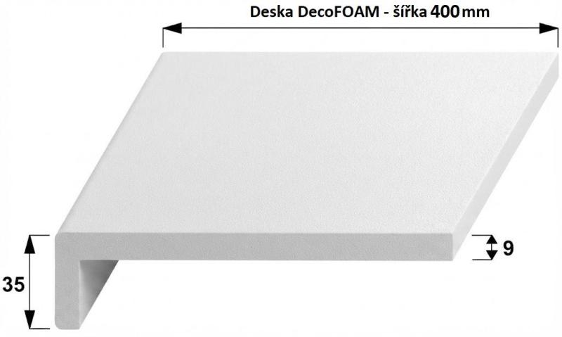 Univerzální deska/parapet DecoFOAM - šířka 400 mm