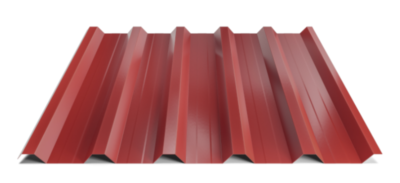 Trapézový plech Hornval T35 MAX s prolisem, Super Plus 35 Polyester Gloss 0,55 mm RAL 3011