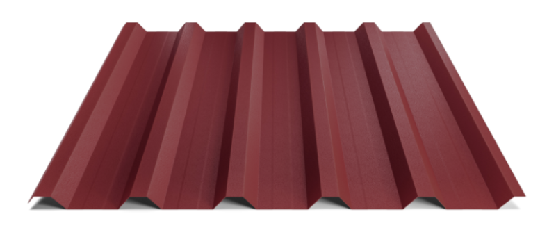 Trapézový plech Hornval T35 MAX s prolisem, Super 25 Deep Matt 0,5 mm RAL 3005