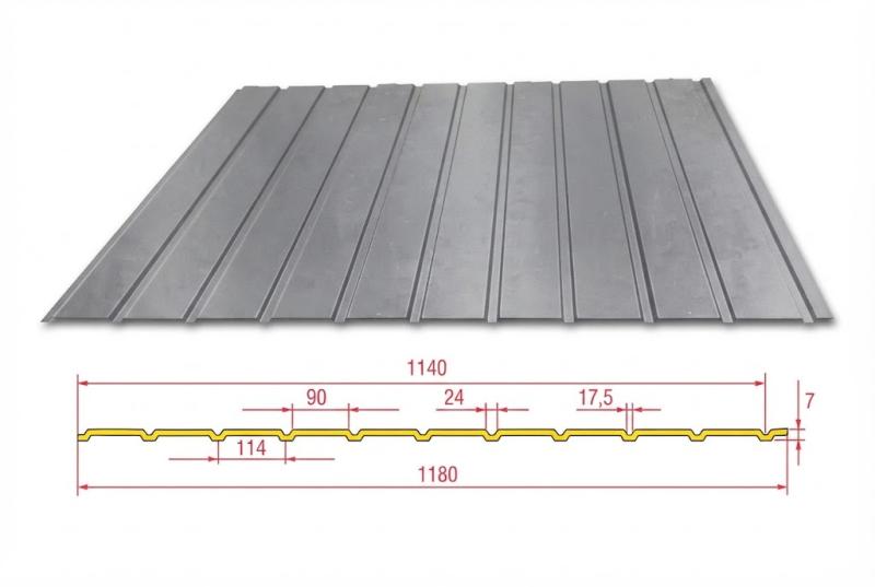 Trapézový plech Hornval E7 Elevace Super Plus 35 Polyester Gloss 0,55 mm