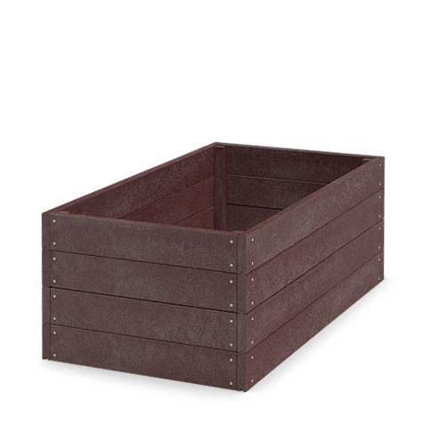 Jednokomorový vyvýšený záhon výška 53 cm Hnědá