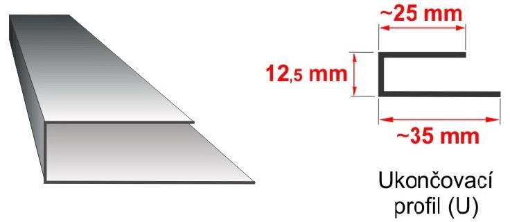 Ukončovací profil P509 EXKLUZIV, WOODEC, k obkladům Asteza, Profi Corpo
