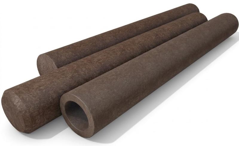 Kulatá palisáda dutý profil Ø 12 cm Hnědá