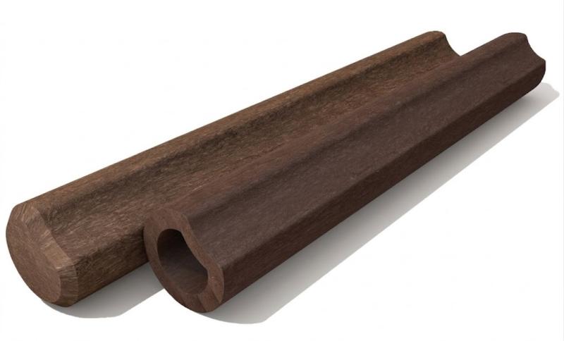 Záklopová palisáda dutý profil ∅ 11 cm Hnědá