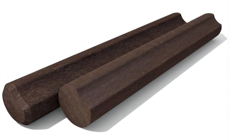 Záklopová palisáda plný profil ∅ 11 cm Hnědá