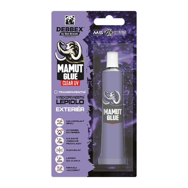 MAMUT GLUE Clear UV 25 ml tuba v blistru transparentní