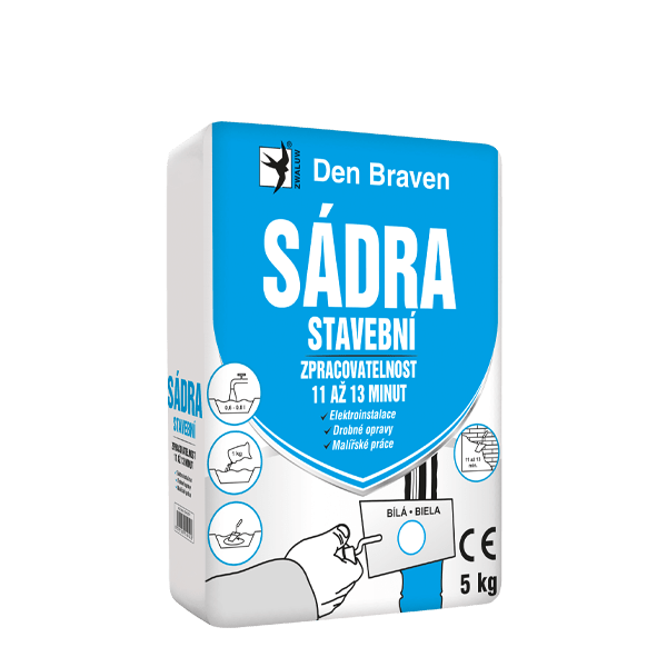 Sádra stavební 1 kg pytel bílá