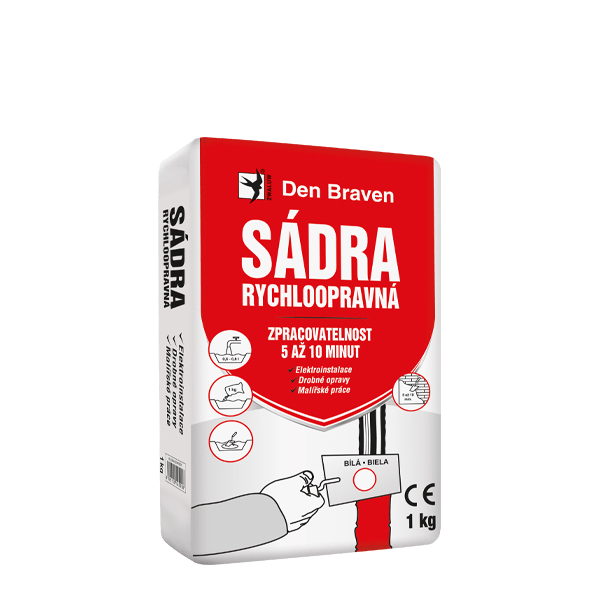 Sádra rychloopravná 1 kg pytel bílá
