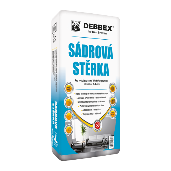 Sádrová stěrka 25 kg pytel bílá