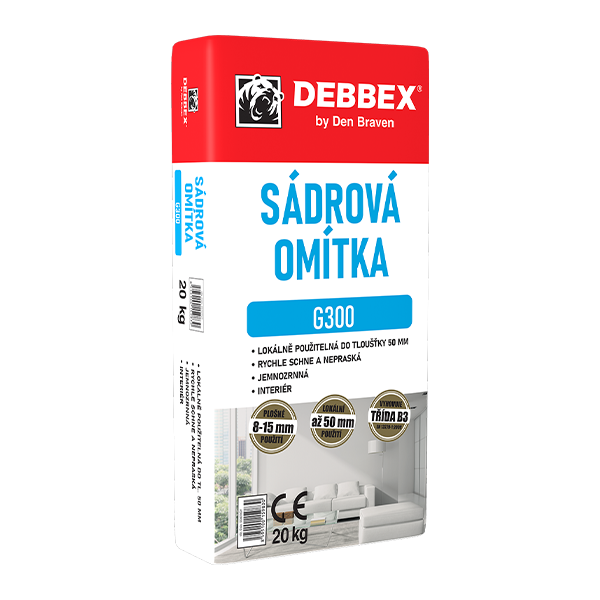 Sádrová omítka G300 20 kg pytel bílá