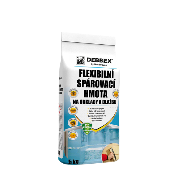 Flexibilní spárovací hmota na obklady a dlažbu 2 kg pytel bílá