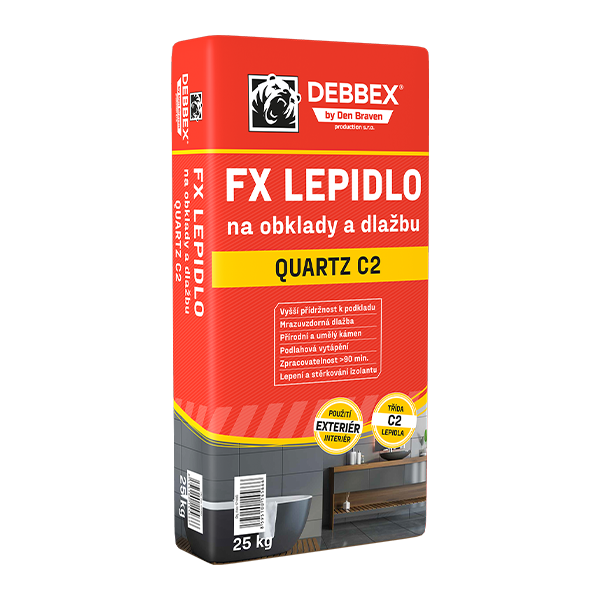 FX lepidlo na obklady a dlažbu QUARTZ C2 25 kg pytel šedá