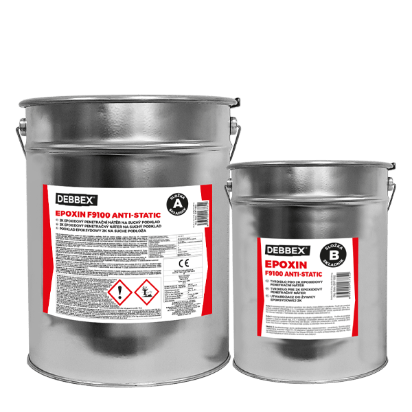 EPOXIN F9100 ANTI-STATIC 30 kg sada plechovek okenní šedá RAL 7040