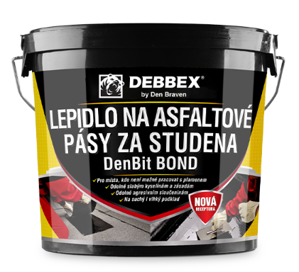 DenBit BOND - Lepidlo na asfaltové pásy za studena 10 kg kbelík černá