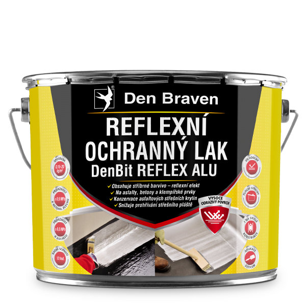 DenBit REFLEX ALU - Reflexní ochranný lak 9 kg plechovka stříbrná