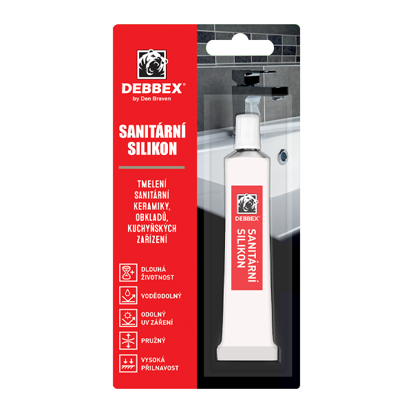 Sanitární silikon 23 ml tuba v blistru bílá
