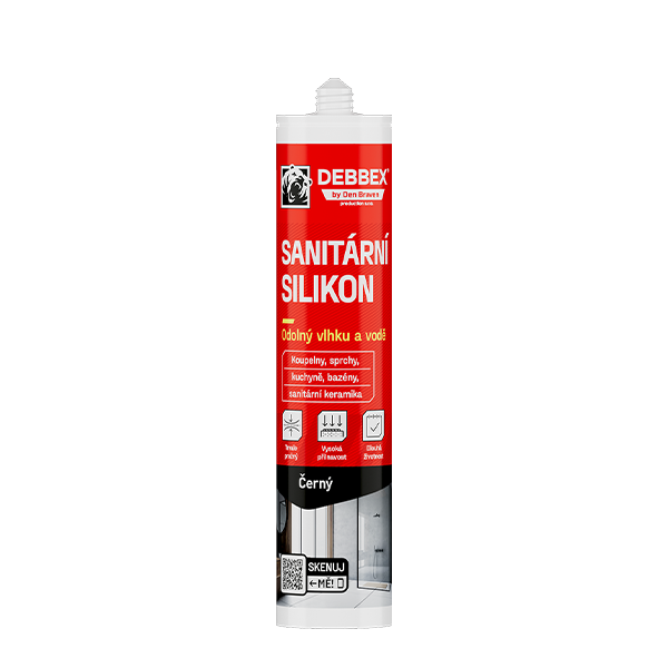 Sanitární silikon 280 ml kartuše černá