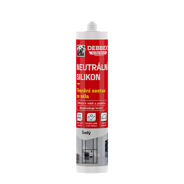 Neutrální silikon 280 ml kartuše šedá