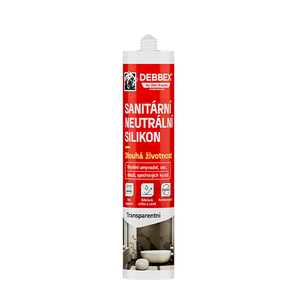 Sanitární neutrální silikon 280 ml kartuše transparentní